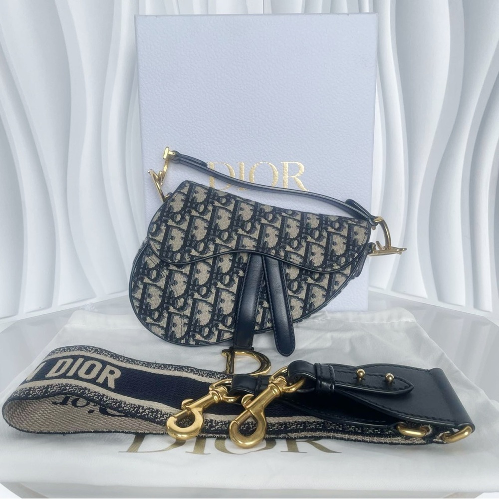 CHRISTIAN DIOR Oblique Mini Saddle Bag